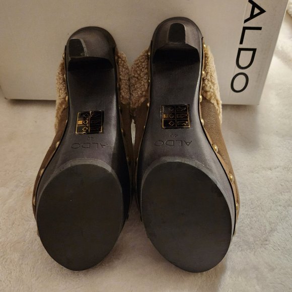 Aldo Gagliardotto Suede stiletto Mules NWB - Picture 3 of 6